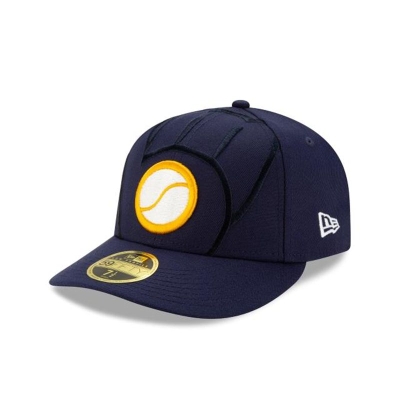 Blue Milwaukee Brewers Hat - New Era MLB Logo Elements Low Profile 59FIFTY Fitted Caps USA1872396